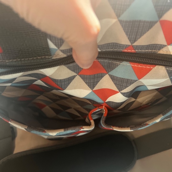 Skip Hop Multicolor Geometric Print Large Multi Pocket Fabric Diaper Bag - Picture 2 of 9